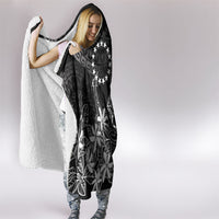 Black Kuki Airani Tapakau Hooded Blanket Tribal Anchor Mix Tiare