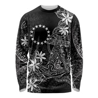 Black Kuki Airani Tapakau Long Sleeve Shirt Tribal Anchor Mix Tiare