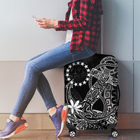 Black Kuki Airani Tapakau Luggage Cover Tribal Anchor Mix Tiare