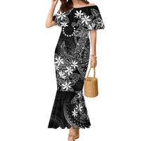 Black Kuki Airani Tapakau Mermaid Dress Tribal Anchor Mix Tiare