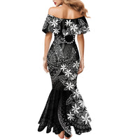 Black Kuki Airani Tapakau Mermaid Dress Tribal Anchor Mix Tiare