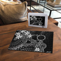 Black Kuki Airani Tapakau Puzzle Tribal Anchor Mix Tiare