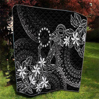 Black Kuki Airani Tapakau Quilt Tribal Anchor Mix Tiare
