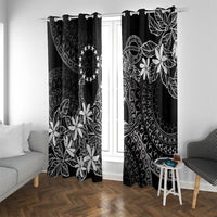 Black Kuki Airani Tapakau Window Curtain Tribal Anchor Mix Tiare