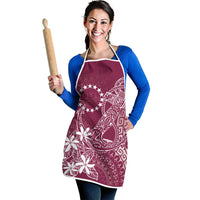 Maroon Kuki Airani Tapakau Apron Tribal Anchor Mix Tiare