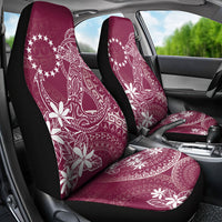 Maroon Kuki Airani Tapakau Car Seat Cover Tribal Anchor Mix Tiare