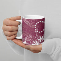 Maroon Kuki Airani Tapakau Ceramic Mug Tribal Anchor Mix Tiare