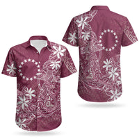 Maroon Kuki Airani Tapakau Couples Matching Summer Maxi Dress and Hawaiian Shirt Tribal Anchor Mix Tiare LT7 - Polynesian Pride