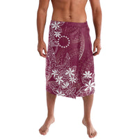 Maroon Kuki Airani Tapakau Lavalava Tribal Anchor Mix Tiare