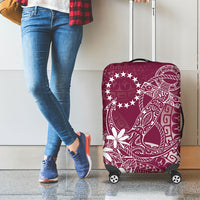 Maroon Kuki Airani Tapakau Luggage Cover Tribal Anchor Mix Tiare