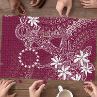 Maroon Kuki Airani Tapakau Puzzle Tribal Anchor Mix Tiare