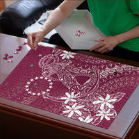 Maroon Kuki Airani Tapakau Puzzle Tribal Anchor Mix Tiare