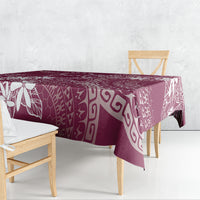 Maroon Kuki Airani Tapakau Tablecloth Tribal Anchor Mix Tiare