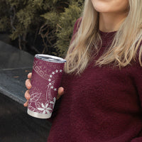 Maroon Kuki Airani Tapakau Tumbler Cup Tribal Anchor Mix Tiare