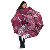 Maroon Kuki Airani Tapakau Umbrella Tribal Anchor Mix Tiare