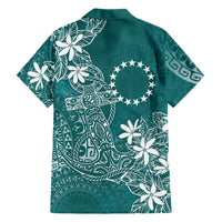 Teal Kuki Airani Tapakau Hawaiian Shirt Tribal Anchor Mix Tiare