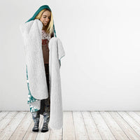 Teal Kuki Airani Tapakau Hooded Blanket Tribal Anchor Mix Tiare