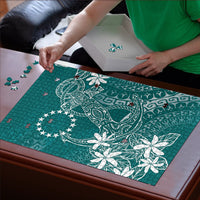 Teal Kuki Airani Tapakau Puzzle Tribal Anchor Mix Tiare
