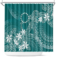 Teal Kuki Airani Tapakau Shower Curtain Tribal Anchor Mix Tiare