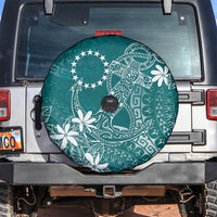 Teal Kuki Airani Tapakau Spare Tire Cover Tribal Anchor Mix Tiare