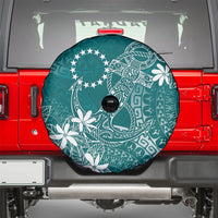 Teal Kuki Airani Tapakau Spare Tire Cover Tribal Anchor Mix Tiare