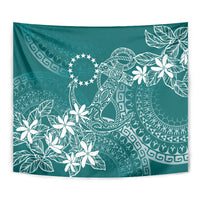 Teal Kuki Airani Tapakau Tapestry Tribal Anchor Mix Tiare