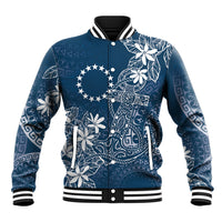 Navy Kuki Airani Tapakau Baseball Jacket Tribal Anchor Mix Tiare