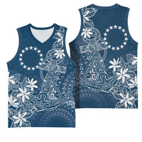 Navy Kuki Airani Tapakau Basketball Jersey Tribal Anchor Mix Tiare