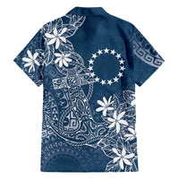 Navy Kuki Airani Tapakau Hawaiian Shirt Tribal Anchor Mix Tiare