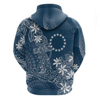 Navy Kuki Airani Tapakau Hoodie Tribal Anchor Mix Tiare LT7 - Polynesian Pride