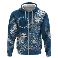 Navy Kuki Airani Tapakau Hoodie Tribal Anchor Mix Tiare