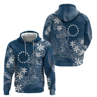 Navy Kuki Airani Tapakau Hoodie Tribal Anchor Mix Tiare LT7 - Polynesian Pride