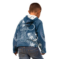 Navy Kuki Airani Tapakau Kid Hoodie Tribal Anchor Mix Tiare