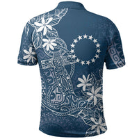 Navy Kuki Airani Tapakau Polo Shirt Tribal Anchor Mix Tiare LT7 - Polynesian Pride