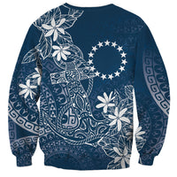 Navy Kuki Airani Tapakau Sweatshirt Tribal Anchor Mix Tiare