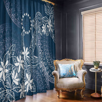 Navy Kuki Airani Tapakau Window Curtain Tribal Anchor Mix Tiare
