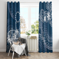 Navy Kuki Airani Tapakau Window Curtain Tribal Anchor Mix Tiare