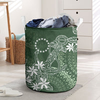 Sage Green Kuki Airani Tapakau Laundry Basket Tribal Anchor Mix Tiare