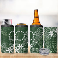 Sage Green Kuki Airani Tapakau 4 in 1 Can Cooler Tumbler Tribal Anchor Mix Tiare