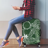 Sage Green Kuki Airani Tapakau Luggage Cover Tribal Anchor Mix Tiare