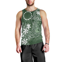 Sage Green Kuki Airani Tapakau Men Tank Top Tribal Anchor Mix Tiare