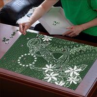 Sage Green Kuki Airani Tapakau Puzzle Tribal Anchor Mix Tiare
