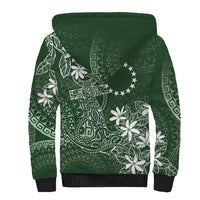 Sage Green Kuki Airani Tapakau Sherpa Hoodie Tribal Anchor Mix Tiare