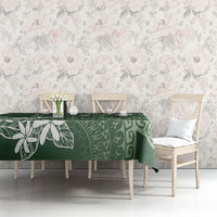 Sage Green Kuki Airani Tapakau Tablecloth Tribal Anchor Mix Tiare