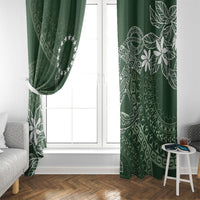 Sage Green Kuki Airani Tapakau Window Curtain Tribal Anchor Mix Tiare