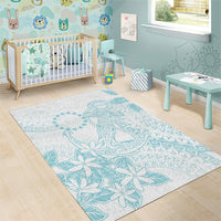 Turquoise Kuki Airani Tapakau Area Rug Tribal Anchor Mix Tiare