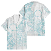 Turquoise Kuki Airani Tapakau Family Matching Mermaid Dress and Hawaiian Shirt Tribal Anchor Mix Tiare LT7 Dad's Shirt - Short Sleeve Turquoise - Polynesian Pride