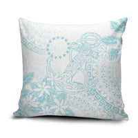 Turquoise Kuki Airani Tapakau Pillow Cover Tribal Anchor Mix Tiare