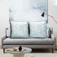 Turquoise Kuki Airani Tapakau Pillow Cover Tribal Anchor Mix Tiare