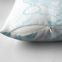 Turquoise Kuki Airani Tapakau Pillow Cover Tribal Anchor Mix Tiare